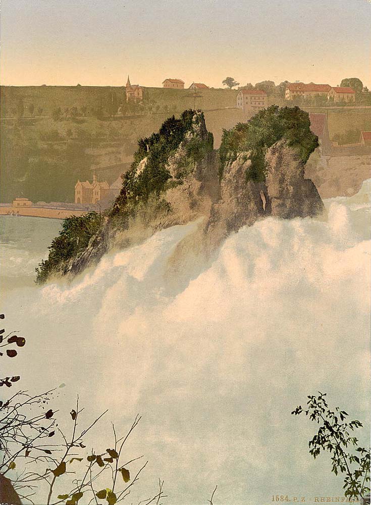 Schaffhausen. The Falls of the Rhine, from the Kanzeli, circa 1890