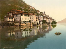Tessin. The village Gandria, with 2004 - quarter of the city of Lugano, circa 1890