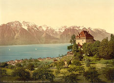 Vaud. Montreux, Chatelard Castle, Geneva Lake, circa 1890
