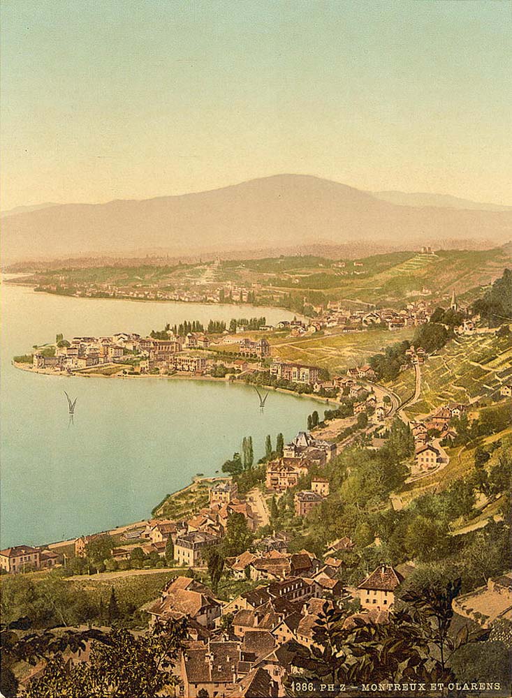 Vaud (Waadt). Montreux and Clarens, Geneva Lake, circa 1890
