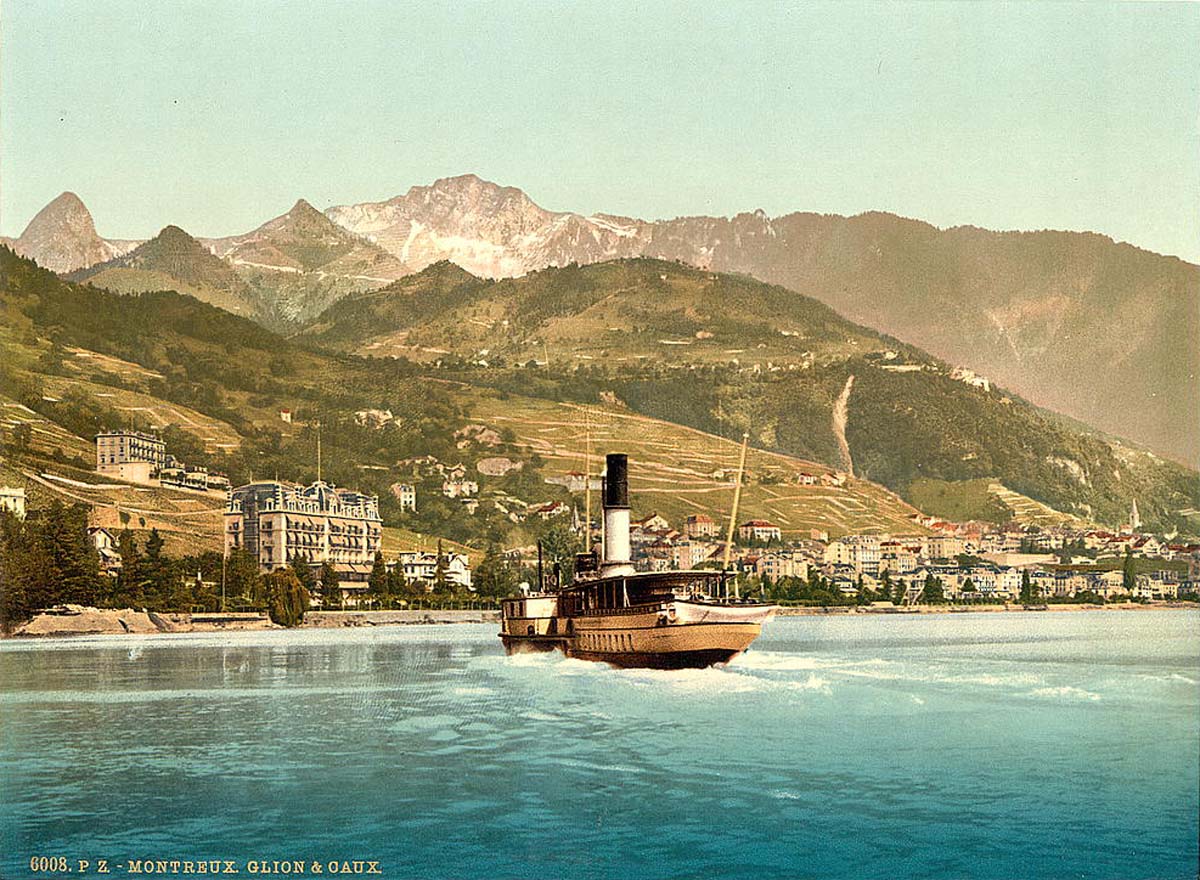 Vaud (Waadt). Montreux and Glion, Geneva Lake, circa 1890