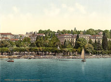 Vaud. Ouchy, Hotel Beaurivage, Geneva Lake, circa 1890
