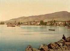 Vaud. Vevey, the quay, Geneva Lake, circa 1890