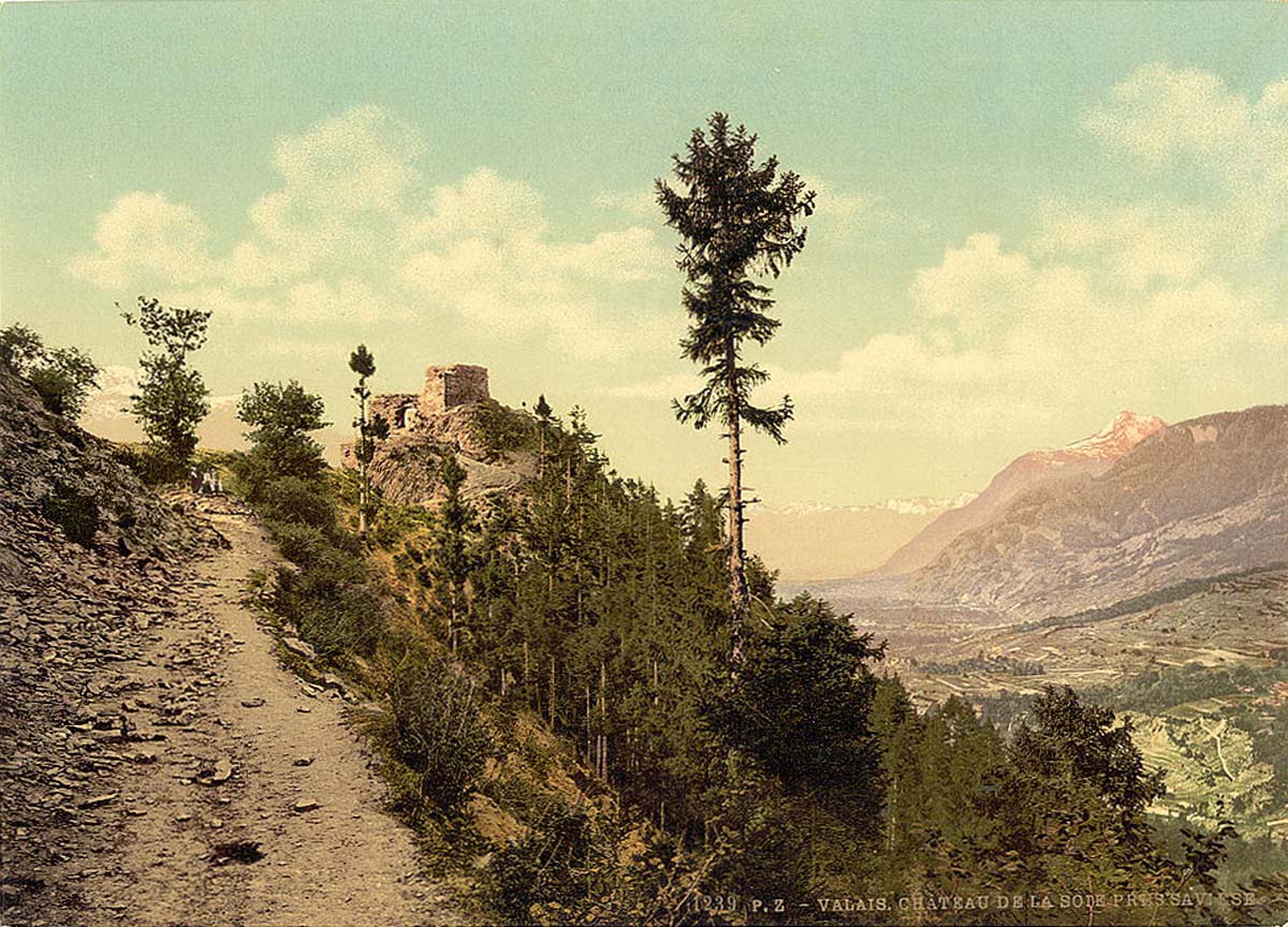 Valais (Wallis). Chateau de la Soie pres Savièse, circa 1890
