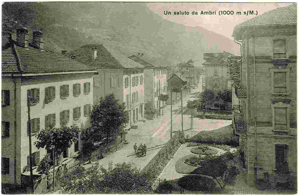 Quinto. Ambri - Panorama du Village, 1915
