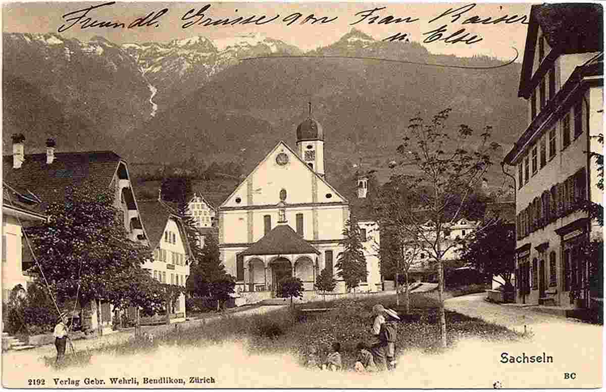 Sachseln. Blick auf Kirche, 1905