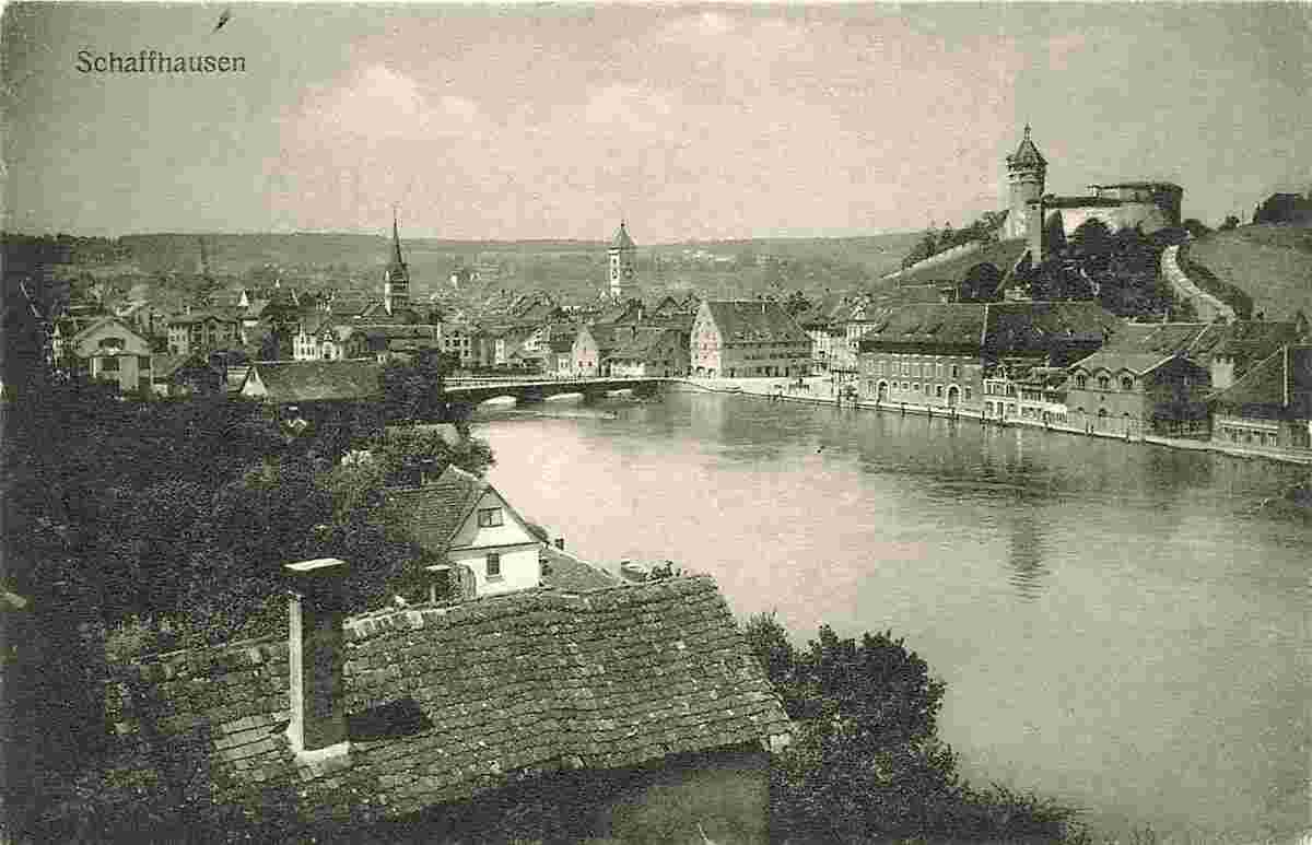 Panorama von Schaffhausen mit Rheinbrücke