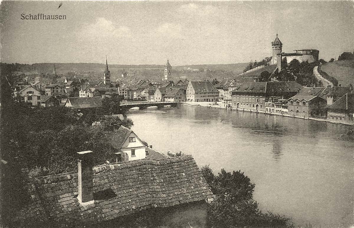 Panorama von Schaffhausen mit Rheinbrücke