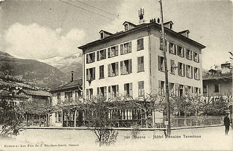 Siders. Hotel-Pension Terminus, um 1900
