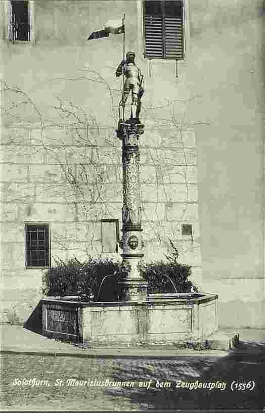 Solothurn. St. Mauritiusbrunnen auf dem Zeughausplatz (1556)