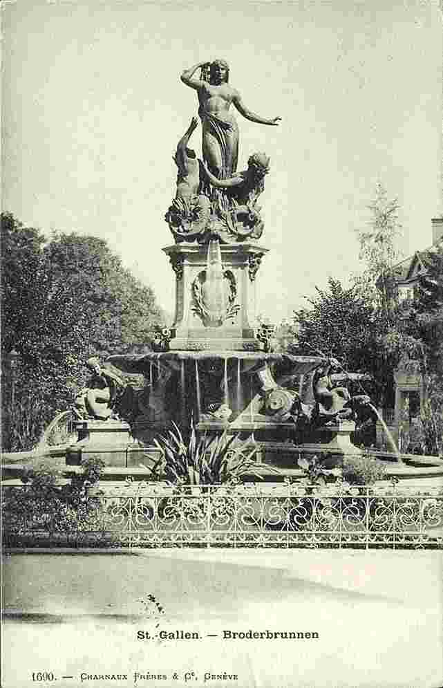 St. Gallen. Broderbrunnen, 1904