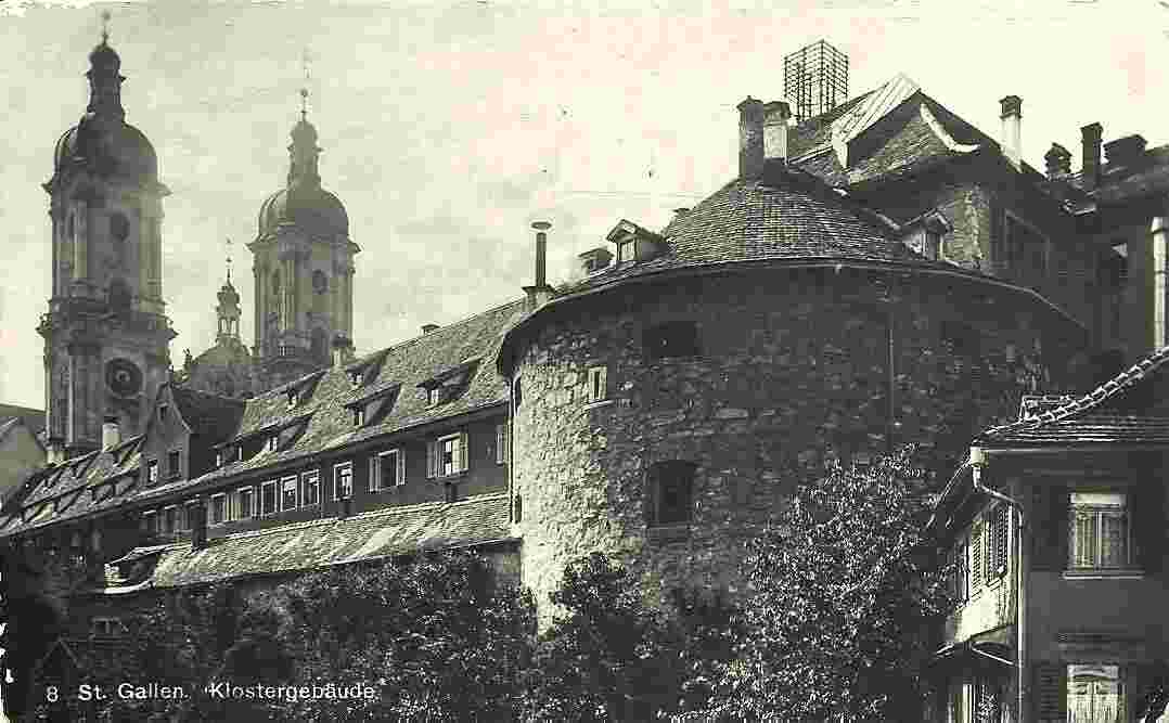 St. Gallen. Klostergebäude, um 1910