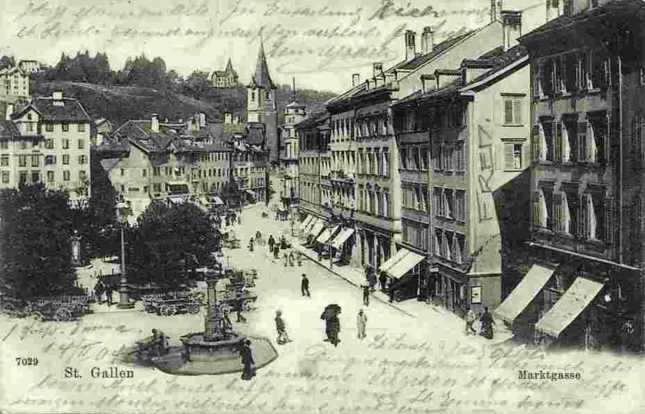 St. Gallen. Marktgasse, 1904