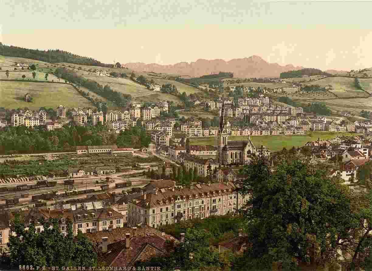 St. Gallen. St. Leonard and the Santes, um 1900