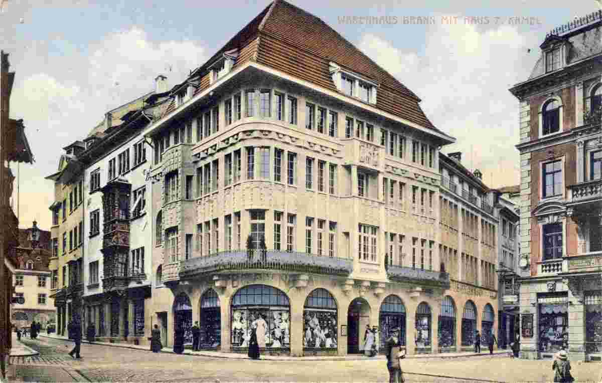 St. Gallen. Warenhaus Brann, um 1910