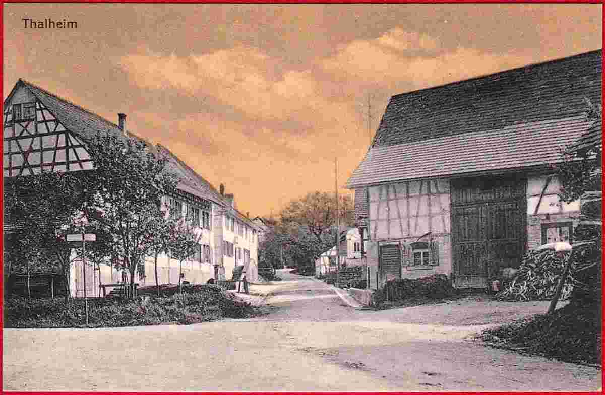 Thalheim an der Thur. Blick auf Dorfstraße