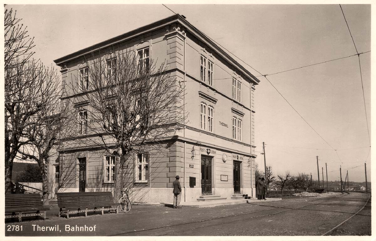 Therwil. Bahnhof, 1940