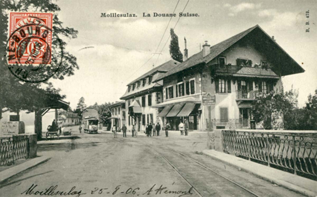 Thônex. Moillesulaz, la Douane Suisse, 1906