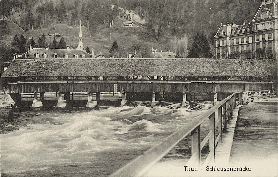 Thun (Thoune). Schleusenbrücke