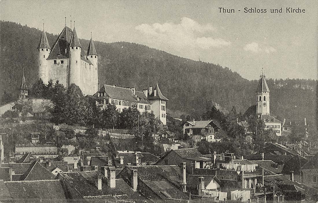 Thun (Thoune). Schloß und Kirche