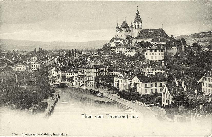 Thun (Thoune) vom Thunerhof aus