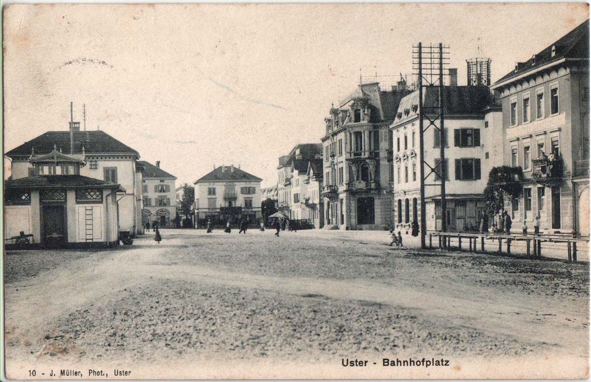 Uster. Bahnhofplatz, 1909
