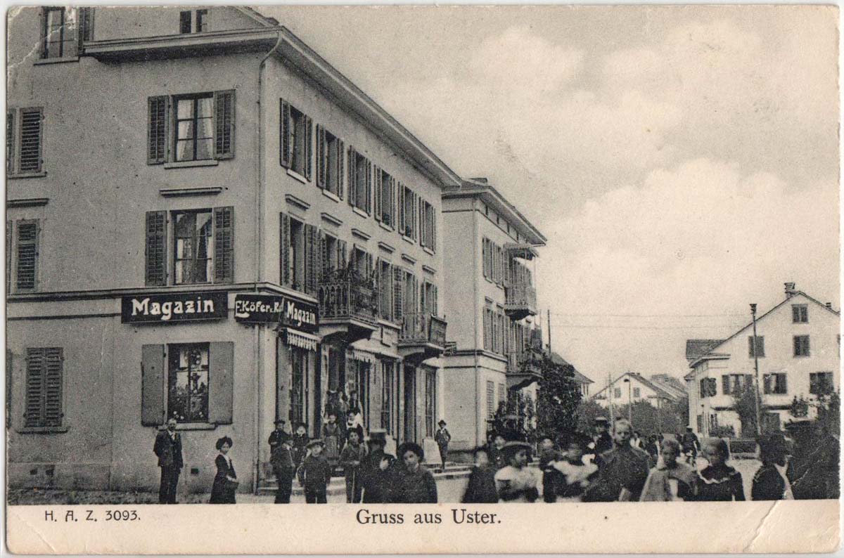 Uster. Magazin von E. Köfer, 1910