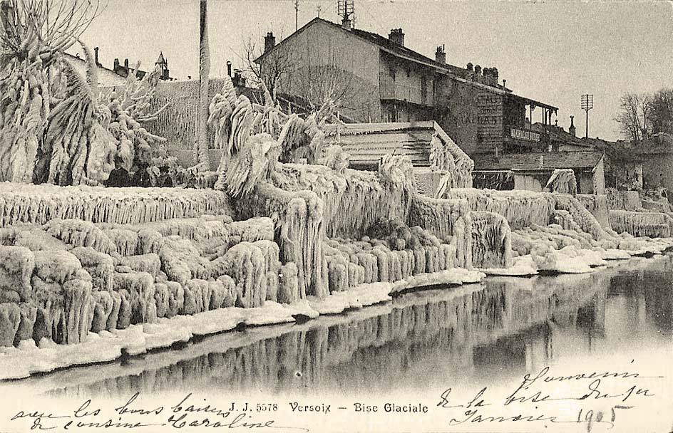 Bise glaciale à Versoix, 1905
