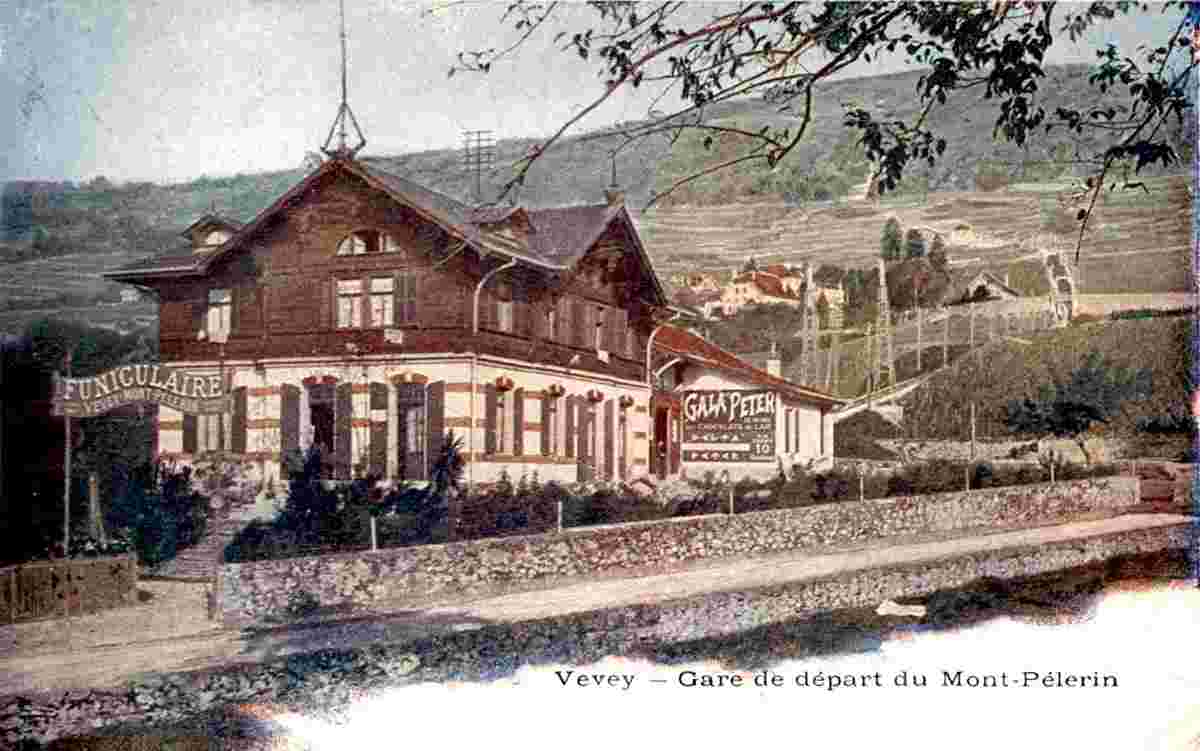 Vevey. Gare de Départ du Funiculaire du Mont-Pèlerin