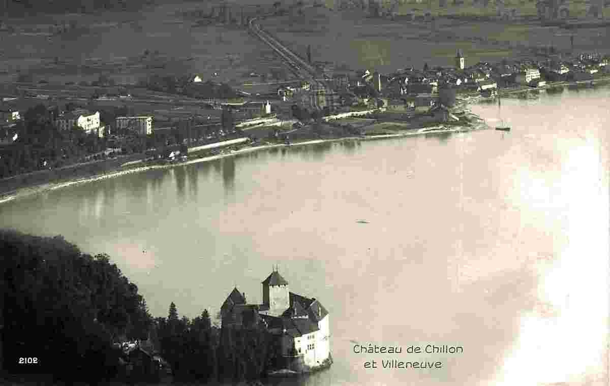 Villeneuve. Château de Chillon et Villeneuve