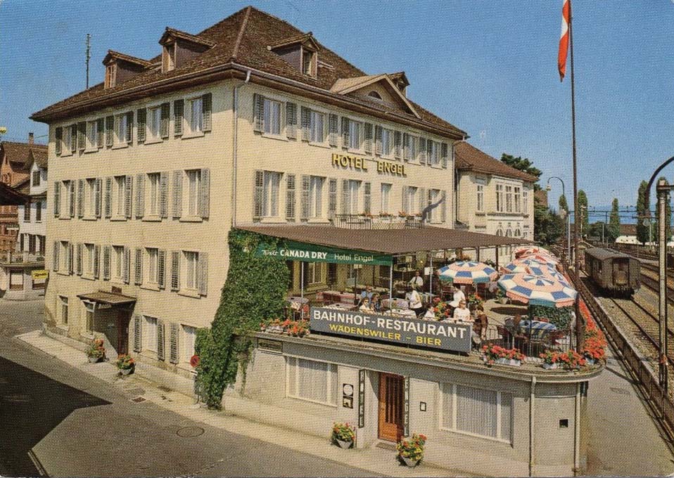 Wädenswil. Hotel Engel, Bahnhof-Restaurant