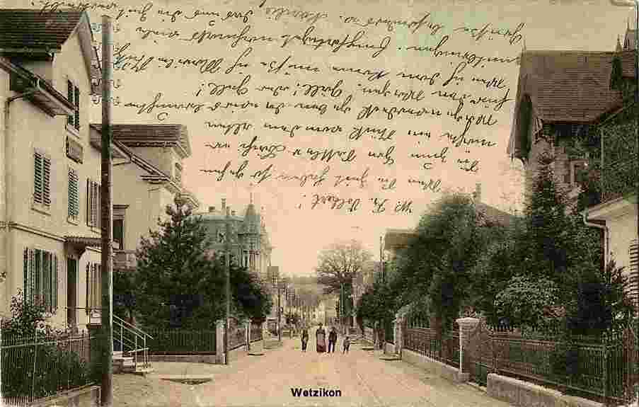 Wetzikon. Panorama der Stadt, 1909