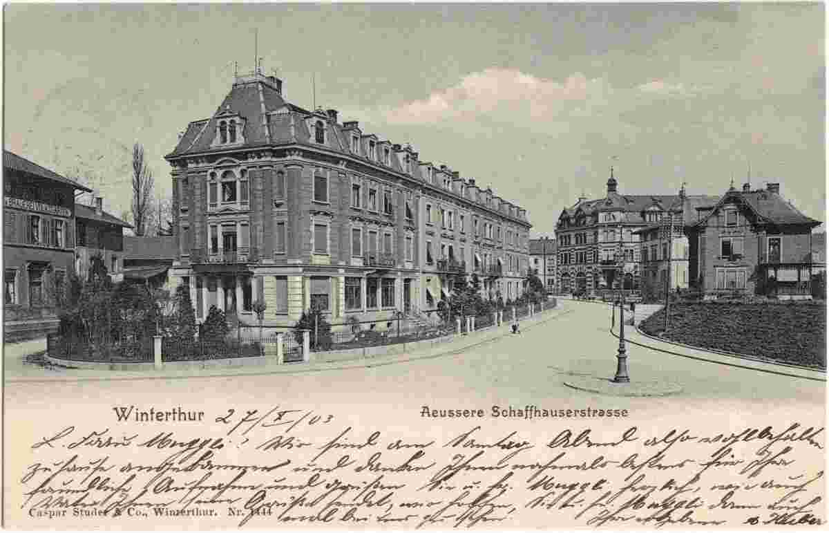 Winterthur. Äußere Schaffhauser Straße, 1903
