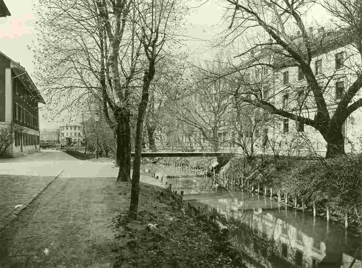 Winterthur. Eulach vor Eindolung Technikumstraße, um 1910