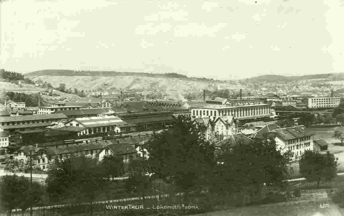 Winterthur. Lokomotiv-Fabrik und Gießerei, um 1910