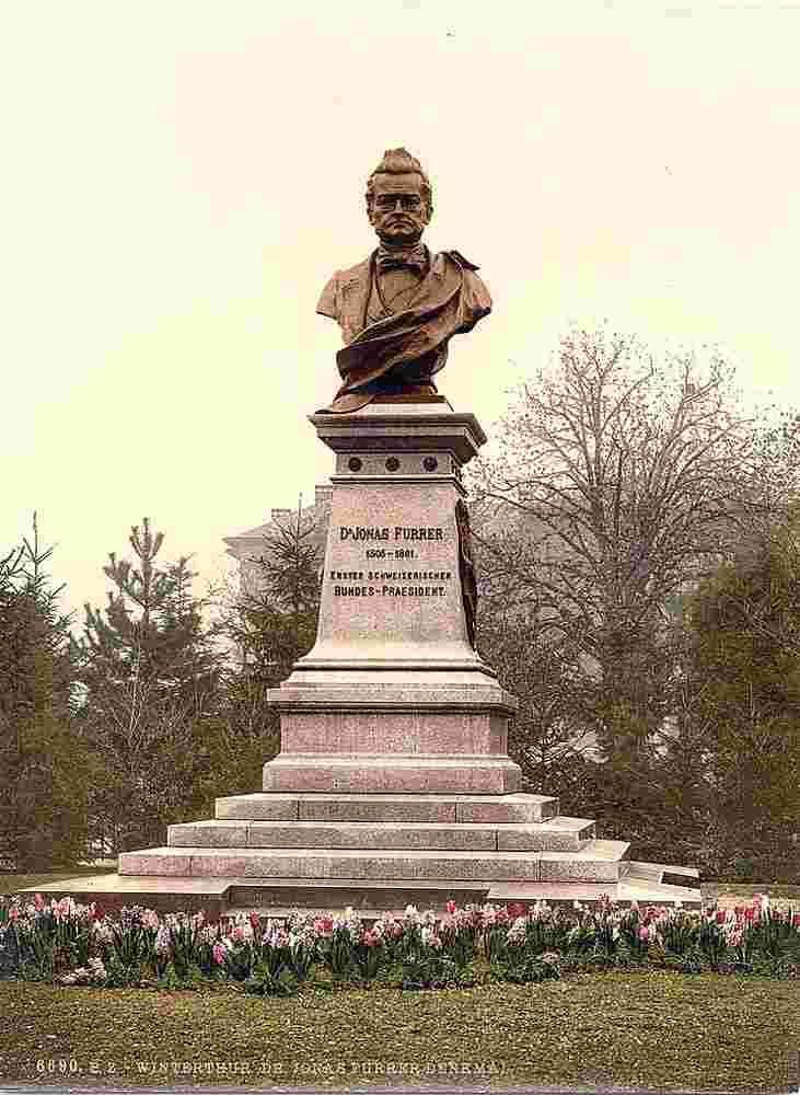 Winterthur. Monument to Dr. Jonas Furrer, um 1900