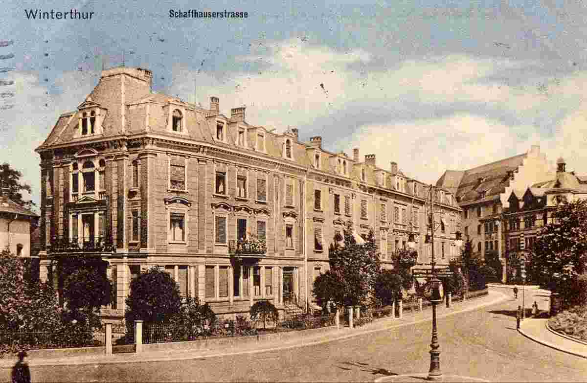 Winterthur. Schaffhauser Straße, 1917