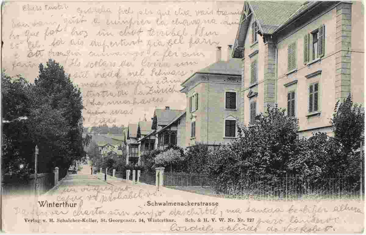 Winterthur. Schwalmenackerstraße, 1906