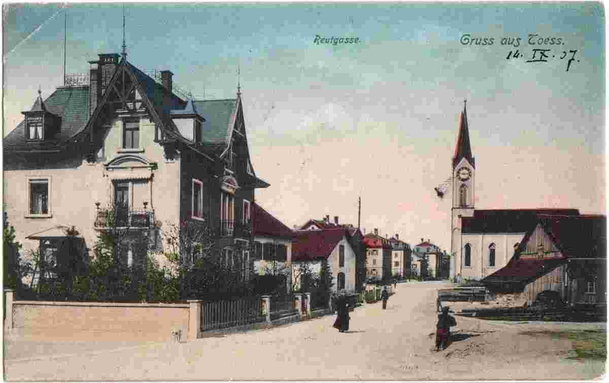 Winterthur. Stadtteil Töss - Reutgasse, 1907