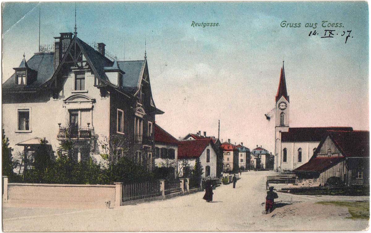 Winterthur. Stadtteil Töss - Reutgasse, 1907