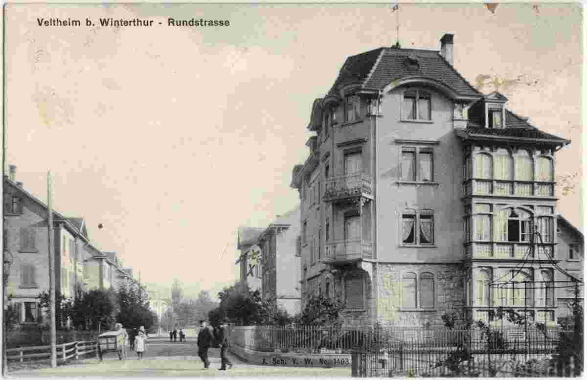 Winterthur. Stadtteil Veltheim - Rundstraße, 1910