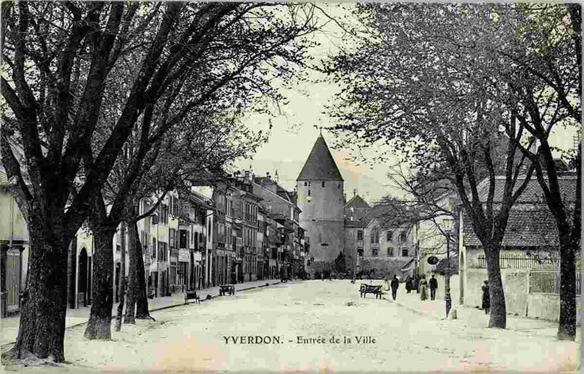 Yverdon-les-Bains. Entree de la Ville, 1908