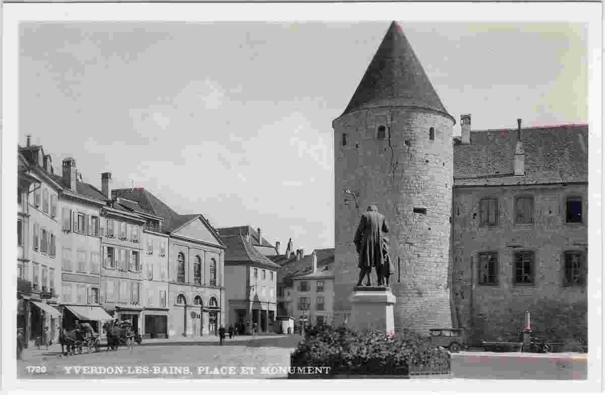 Yverdon-les-Bains. Place et Monument de Pestalozzi