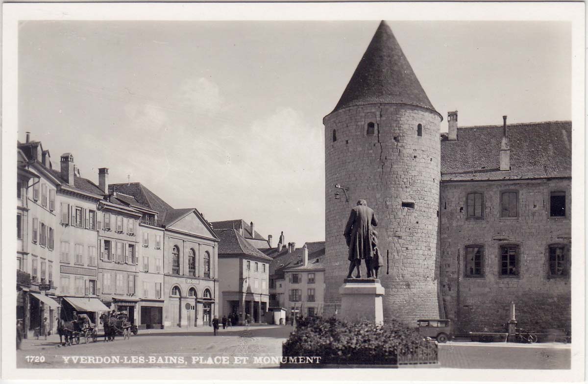Yverdon-les-Bains. Place et Monument de Pestalozzi