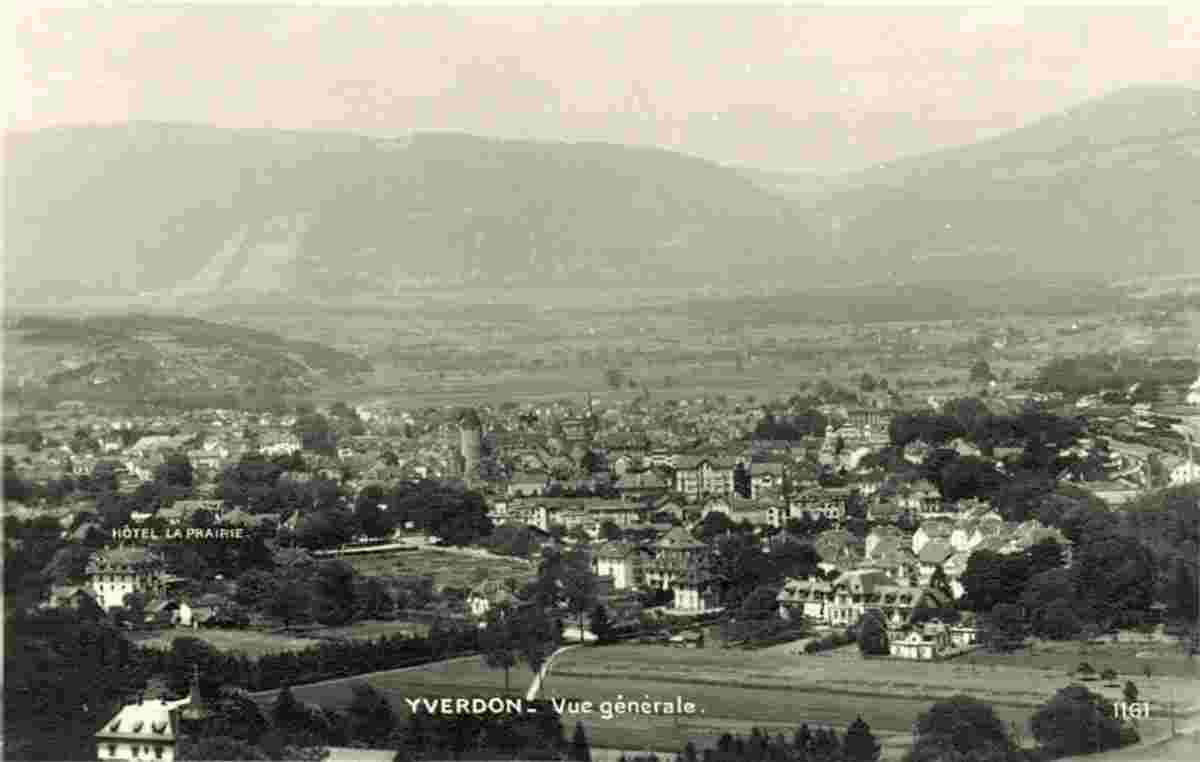 Yverdon-les-Bains. Vue générale, vers 1920