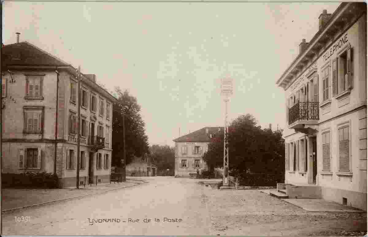 Yvonand. Rue de la Poste, 1924