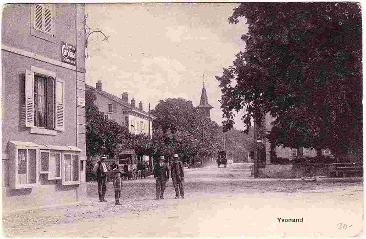 Yvonand. Vue  du village rue, 1911