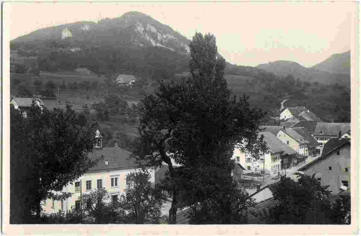 Zeglingen. Panorama von Dorfstrasse