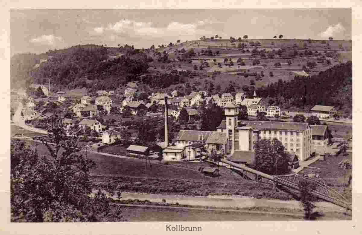 Zell. Panorama von Kollbrunn, um 1920