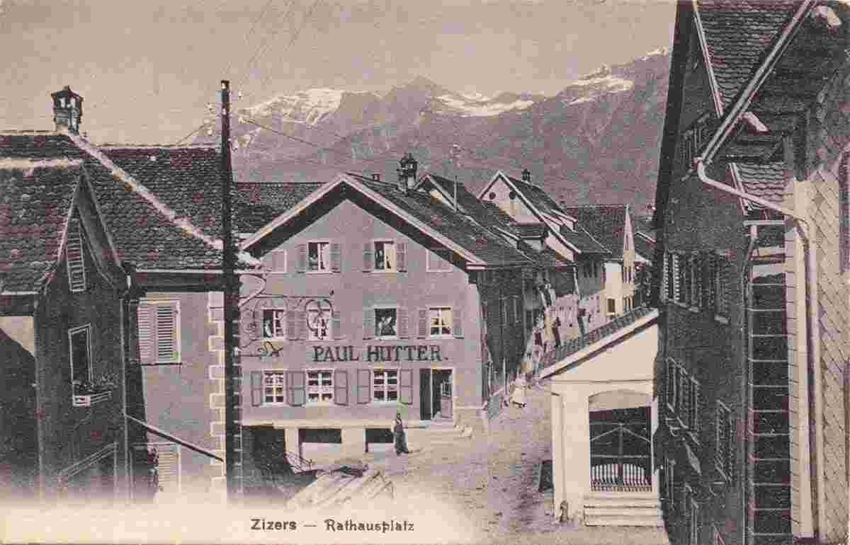Zizers. Rathausplatz, Haus Paul Hutter, 1912